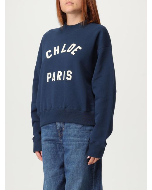 Felpa A Girocollo di Chloé in Blue
