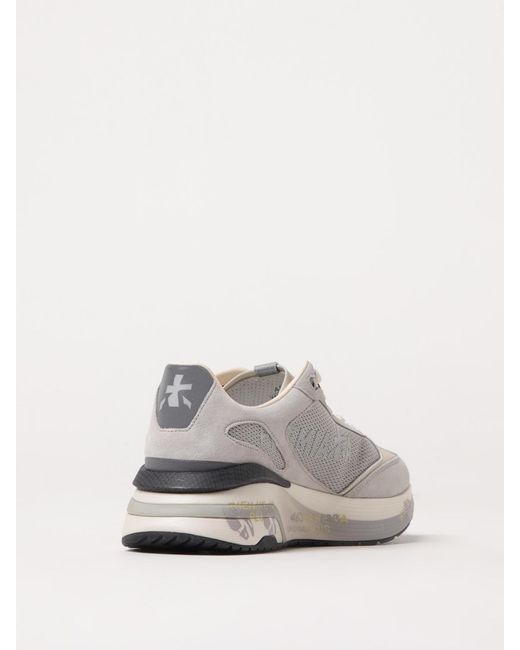 Premiata Gray Moerun Suede And Nylon Sneakers for men