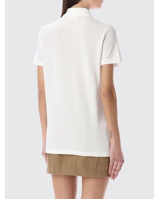 Lacoste White Cotton Polo Shirt With Logo