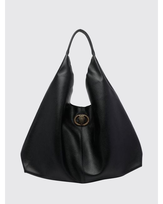 Kurt Geiger Black Chelsea Large Grained Calf Leather Hobo Bag