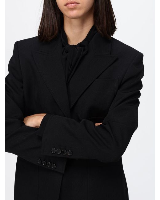 Chloé Black Chlo&Eacute Single-Breasted Cropped Wool Blazer With Classic Lapels