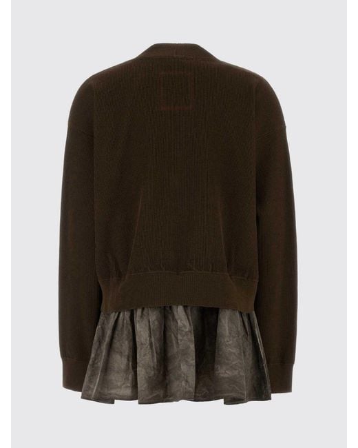 Uma Wang Brown Cotton And Silk Cardigan