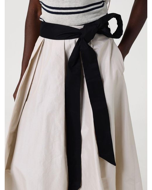 Max Mara Black Baschi Cotton Blend Twill Midi Skirt