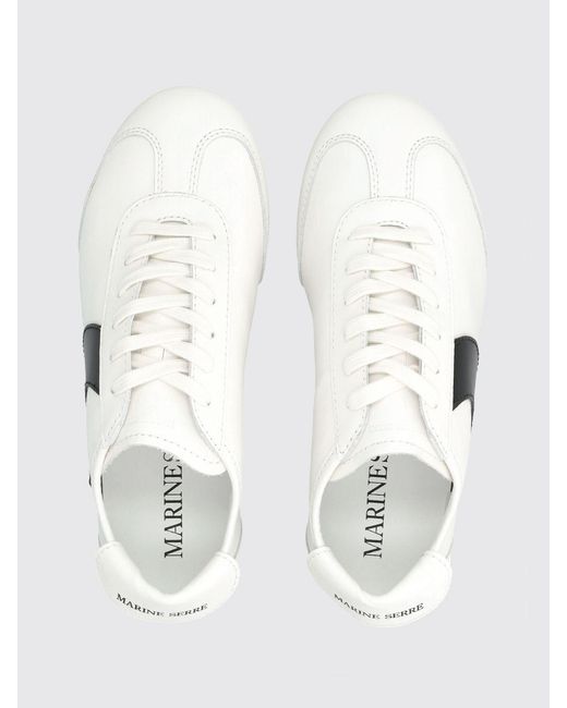 MARINE SERRE White Astra Leather Sneakers