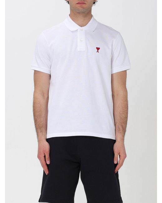 AMI White Polo Shirt for men