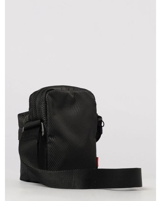 HUGO Black Embossed Logo Nylon Bag for men