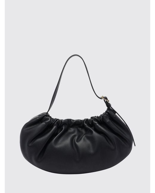 A.P.C. Black Ninon Rounded Synthetic Leather Shoulder Bag With Adjustable Handle
