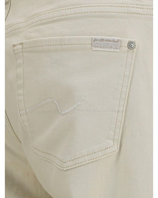 7 For All Mankind Natural Stretch-Cotton Denim Straight Jeans