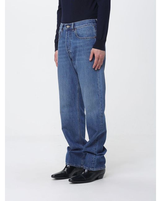 Valentino Blue Cotton Straight Jeans for men