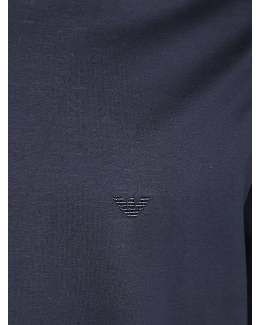 Emporio Armani Blue Basic Short-Sleeved Crewneck T-Shirt for men