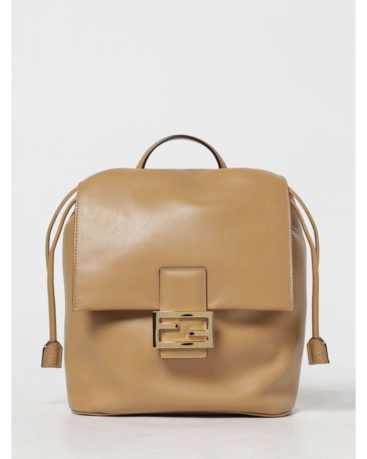 Mochila Mujer Fendi de color Natural