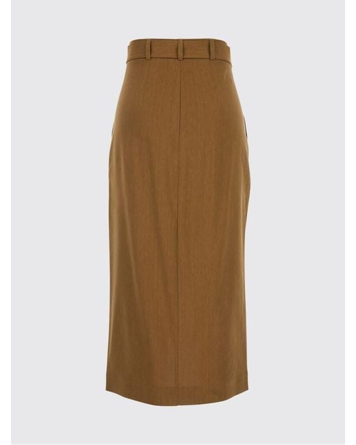 Tela Natural Lisbon Linen Blend Midi Skirt