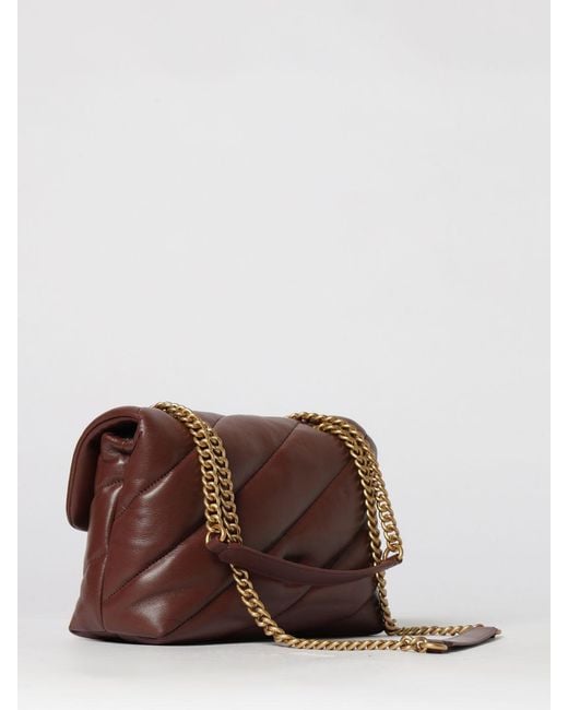 Pinko Brown Love Bag Puff Classic Matelassé Nappa Bag