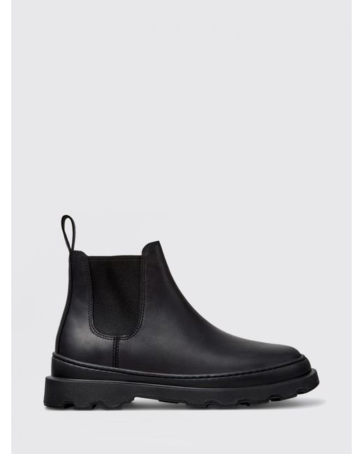 Camper Black Brutus+ Leather Ankle Boot
