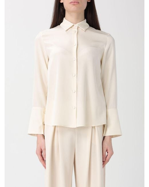 Max Mara Natural Classic Stretch Silk Shirt
