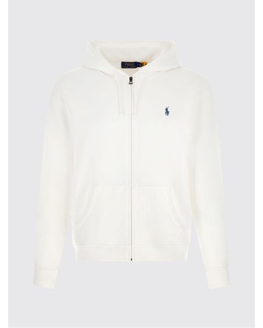 Polo Ralph Lauren White Cotton Hoodie for men