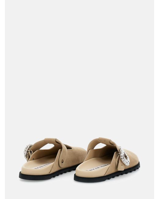 Roger Vivier White Slidy Viv' Suede Mules
