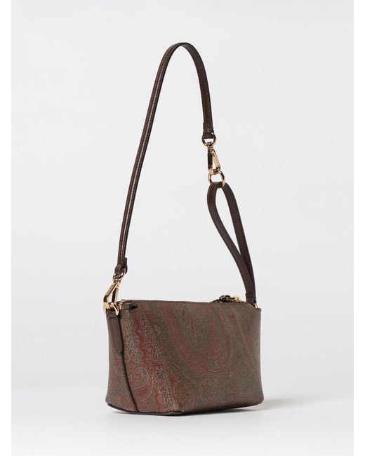 Etro White Mini Essential Paisley Coated Cotton Bag