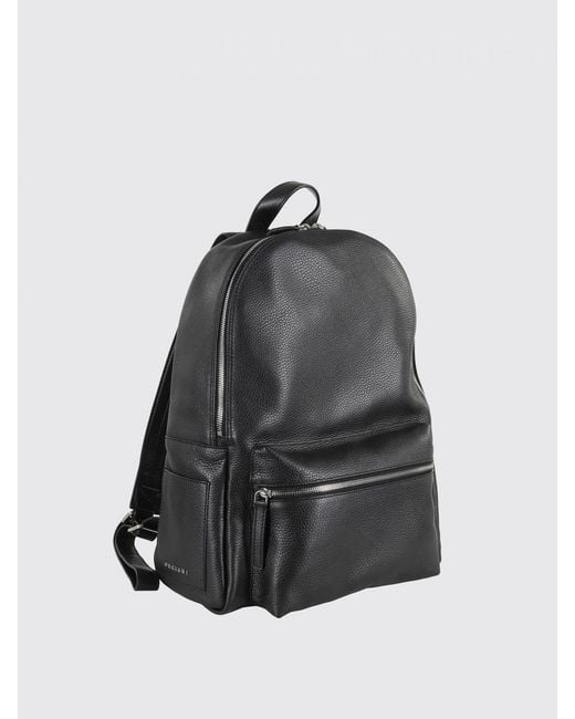 Orciani Black Micron Deep Hammered Leather Backpack for men