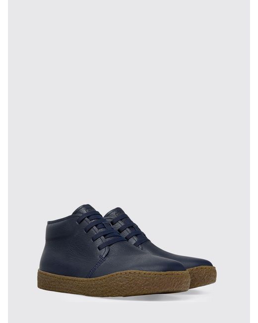 Camper Blue Peu Terreno Leather Ankle Boots for men