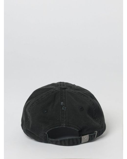 Daily Paper Black Used Cotton Hat With Embroidered Logo for men