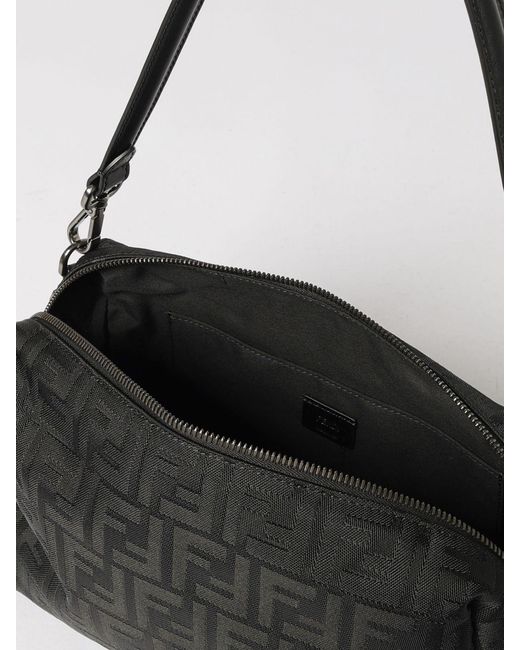 Fendi Black Ff Medium Squared Lui Bag for men