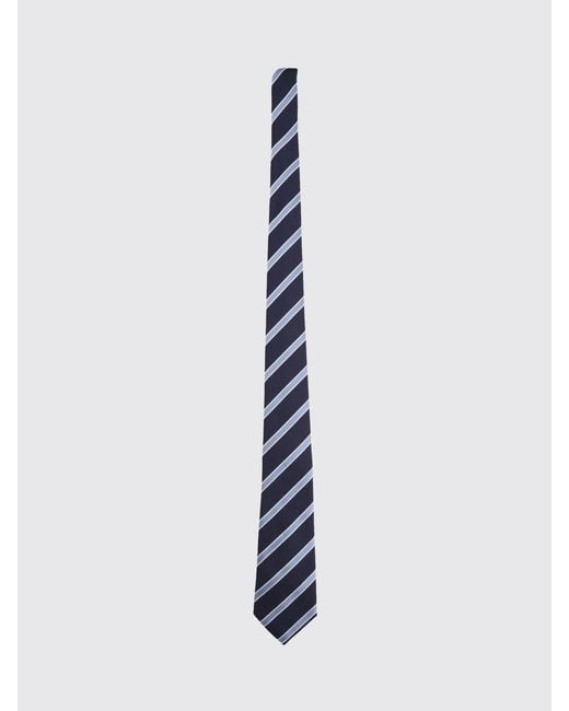 Giorgio Armani Blue Jacquard Striped Silk Tie for men