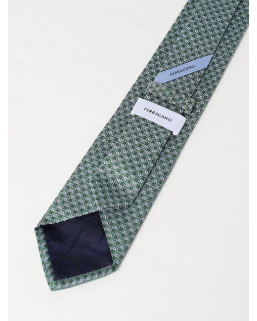 Corbata Ferragamo de hombre de color Green