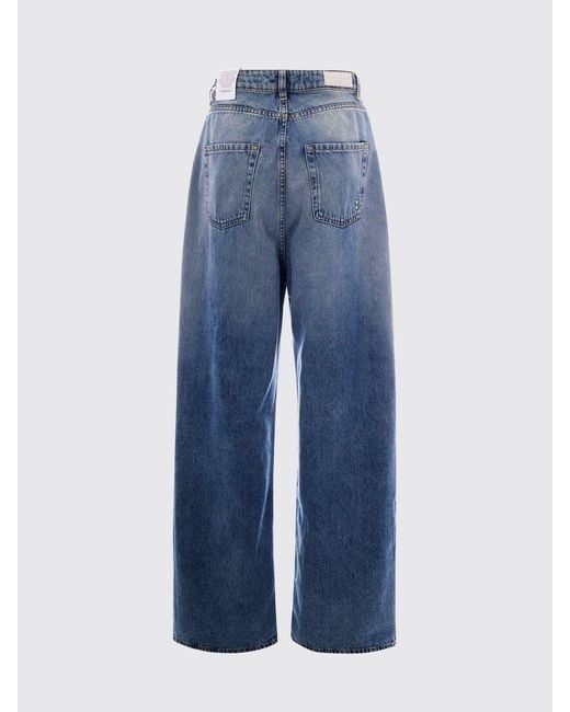 ICON DENIM Blue High-Waisted Wide Leg Jeans