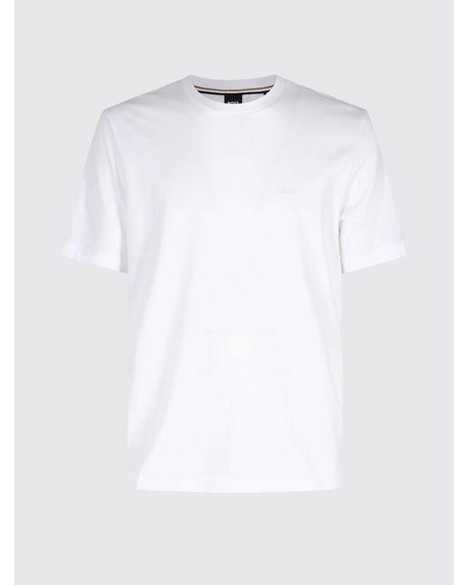 Boss Basic Baumwoll-T-Shirt in White für Herren