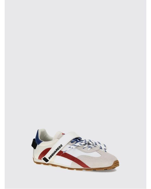 DSquared² White Dc-642 Leather And Nylon Sneakers for men