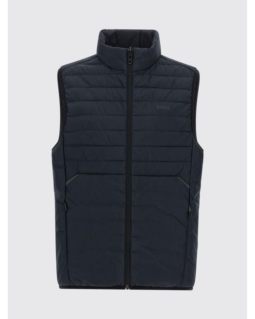 Boss Blue Padded Gilet for men