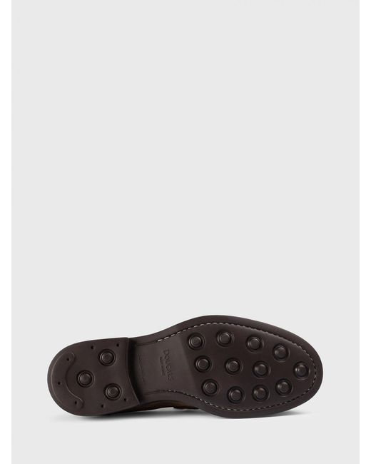 Doucal's Brown Suede Loafers With Tassels for men