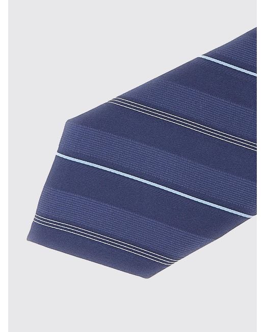 Brunello Cucinelli Blue Regimental Silk Tie for men