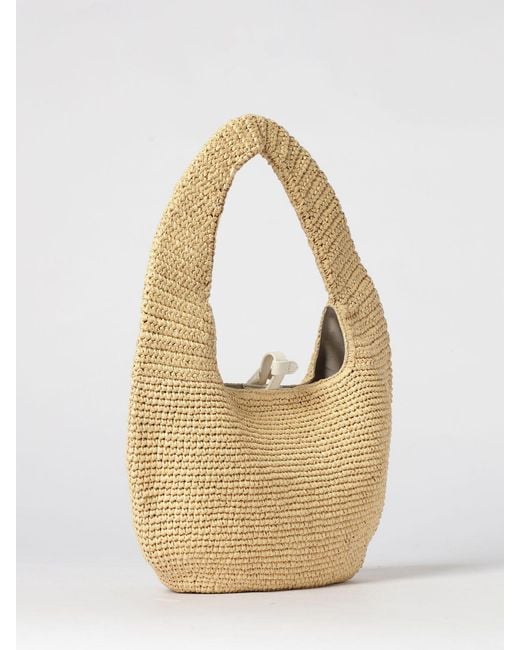 Coccinelle Natural C-Me Crochet Raffia Bag