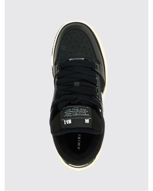 Amiri Black Ma-1 Leather And Mesh Sneakers for men