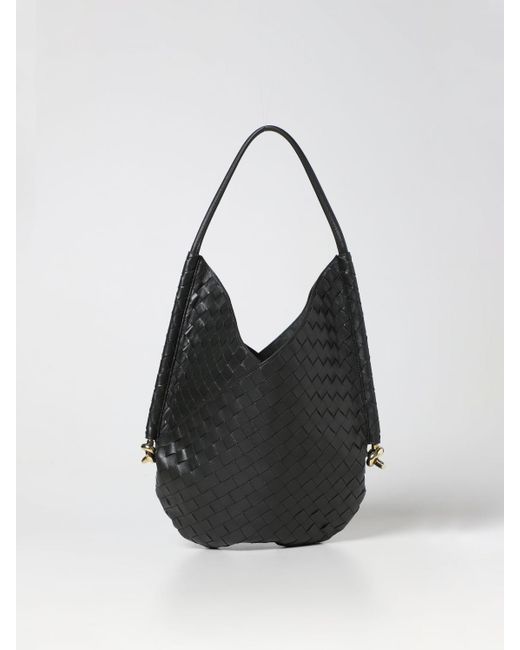 Bottega Veneta Black Solstice Bag In Woven Nappa Leather