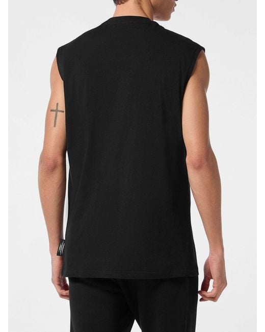 Philipp Plein Black Tank Top for men