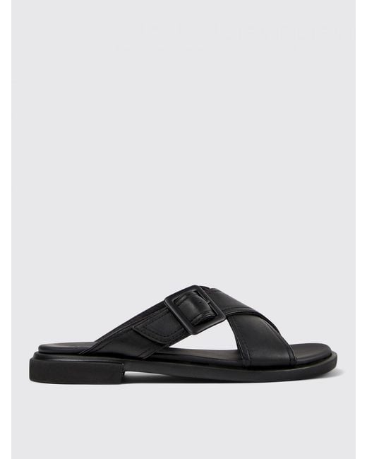 Camper Black Leather Buckle Sandals Casual Comfort