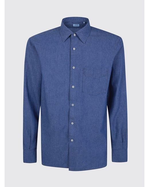 Aspesi Blue Cotton Shirt for men
