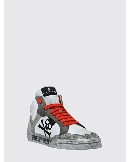 Philipp Plein White Retrokickz Tm High-Top Sneakers for men
