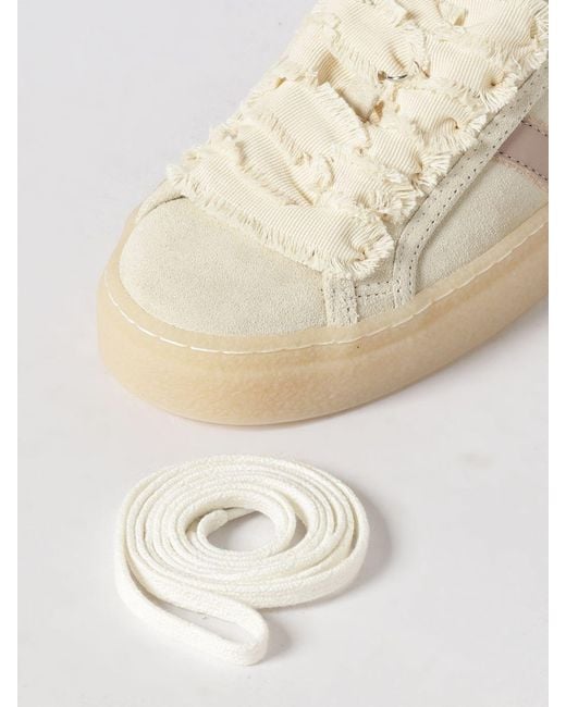Date Natural Leather Tender Bow Sneakers