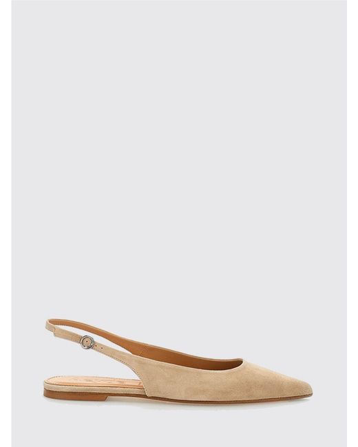 Aeyde Natural Annora Suede Slingback Pumps