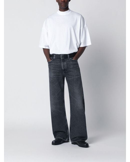 Agolde Blue Cotton Wide-Leg Jeans for men