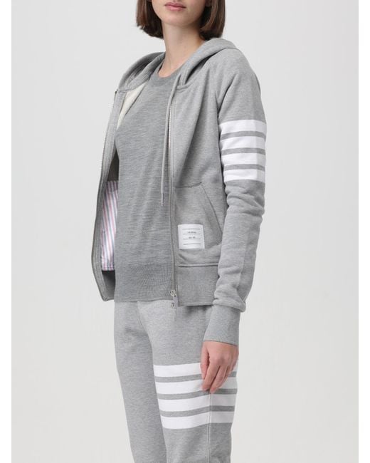 Sudadera De Punto Con Cremallera Thom Browne de color Gray