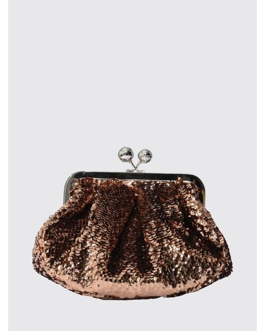 Weekend by Maxmara Brown Sequin Clutch