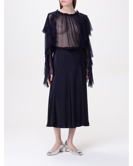 Alberta Ferretti Blue Skirt