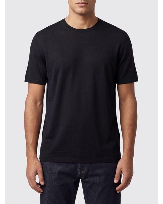 T-Shirt Basic di Roberto Collina in Black da Uomo