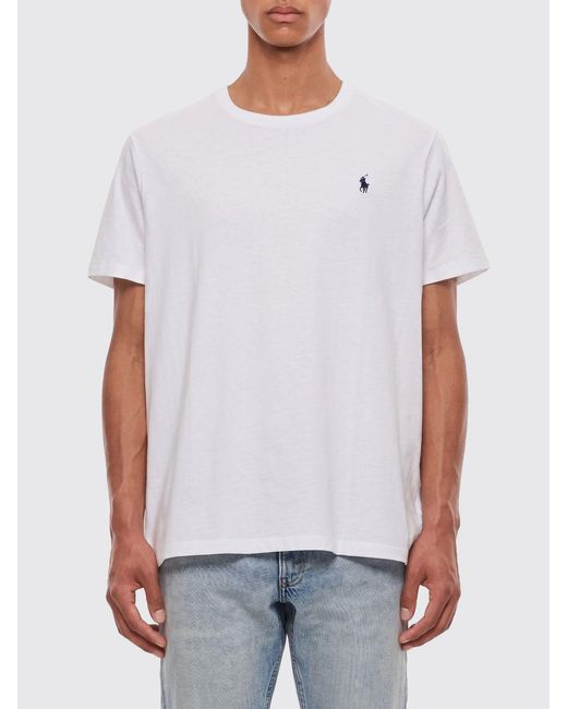 Polo Ralph Lauren White Cotton T-Shirt With Logo for men