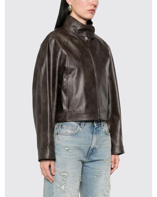 Low Classic Black Faux Leather Jacket